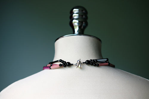 Stria Necklace Red