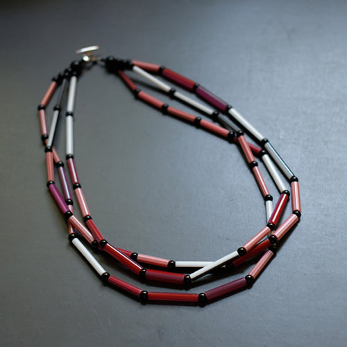 Stria Necklace Red