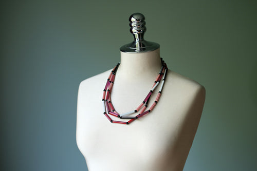 Stria Necklace Red