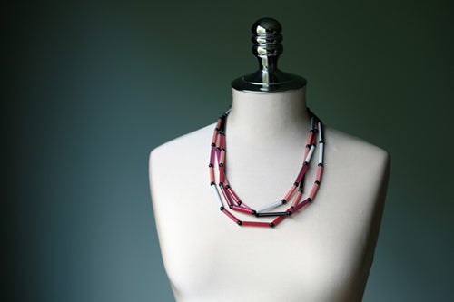 Stria Necklace Red