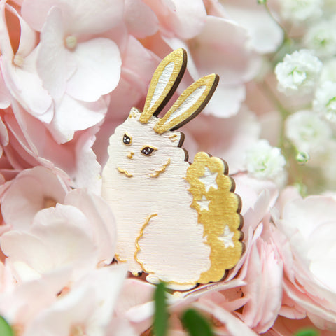 Brooch: To The Moon & Back (Blush & Yellow Gold)