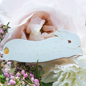 Brooch: Cheek To Cheek (Seafoam & Yellow Gold)